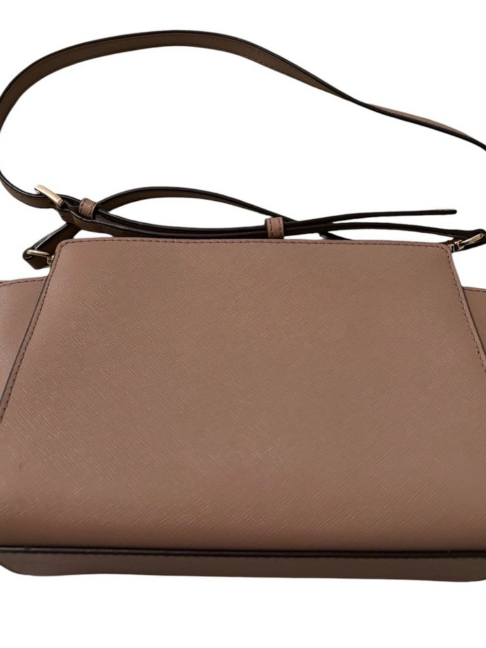 Michael Kors Selma Large Saffiano Leather Crossbody Taupe -NWT & Dust Bag - Picture 2 of 8